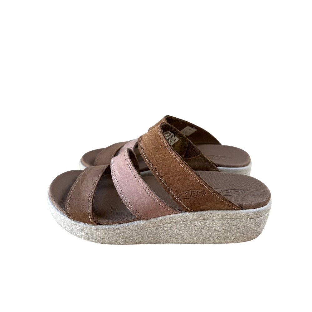 Keen Ellecity Slip On Sandal Toasted Coconut Fawn Nubuck Leather Comfortable 7.5
